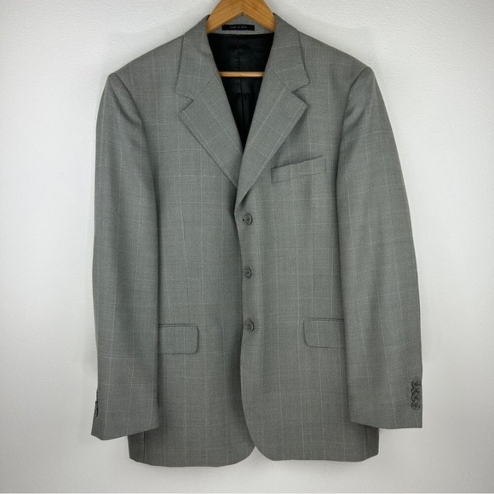 Vintage Studio Milano Men’s 100% Wool Three Button Blazer. Size 44